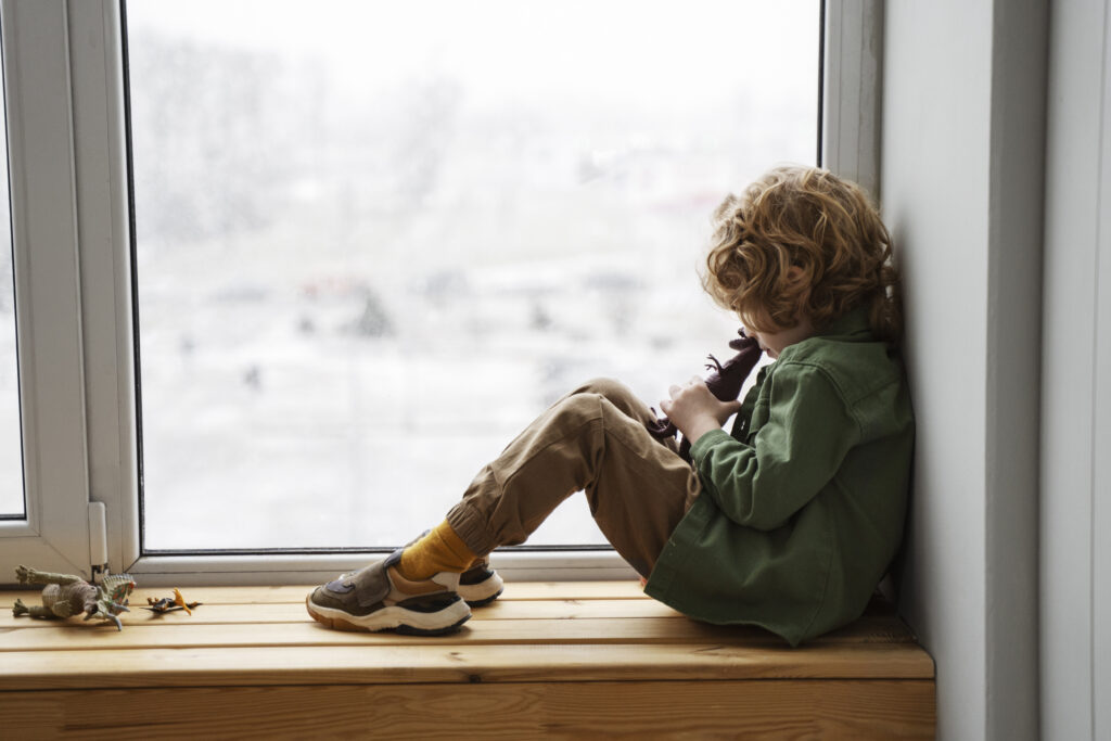 kid spending time alone